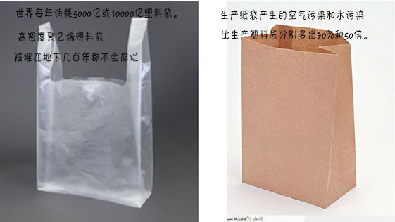 購物袋（dài）的選擇（zé）？塑料袋or紙袋？